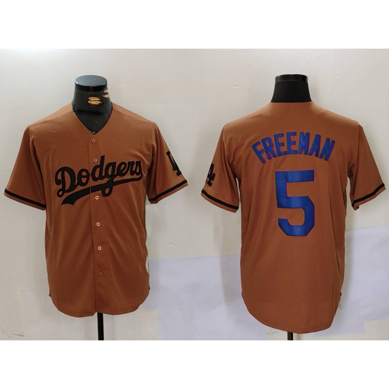 marshops Los Angeles Dodgers #5 Freddie Freeman Olive  Cool Base Limited Stitched Jersey