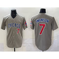marshops Chicago Cubs #7 Dansby Swanson Gray  Limited Stitched Jersey