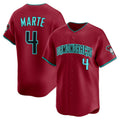 marshops Arizona Diamondbacks #4 Ketel Marte Red  Alternate 2 Limited Player Jersey