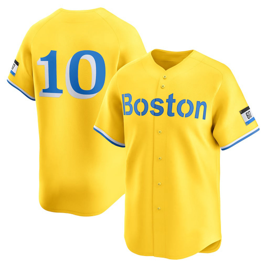 marshops Boston Red Sox #10 Trevor Story Gold  City Connect Limited Player Jersey