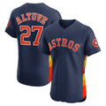 marshops Houston Astros #27 Jose Altuve Navy  Alternate 2 Elite Player Jersey