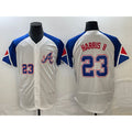 marshops Atlanta Braves #23 Michael Harris II Number White  2023 City Connect Flex Base Stitched Jersey 2