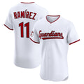 marshops Cleveland Guardians #11 Jos¨¦ Ram¨ªrez White  Home Elite Jersey