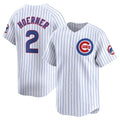 marshops Chicago Cubs #2 Nico Hoerner White  Home Limited Player Jersey