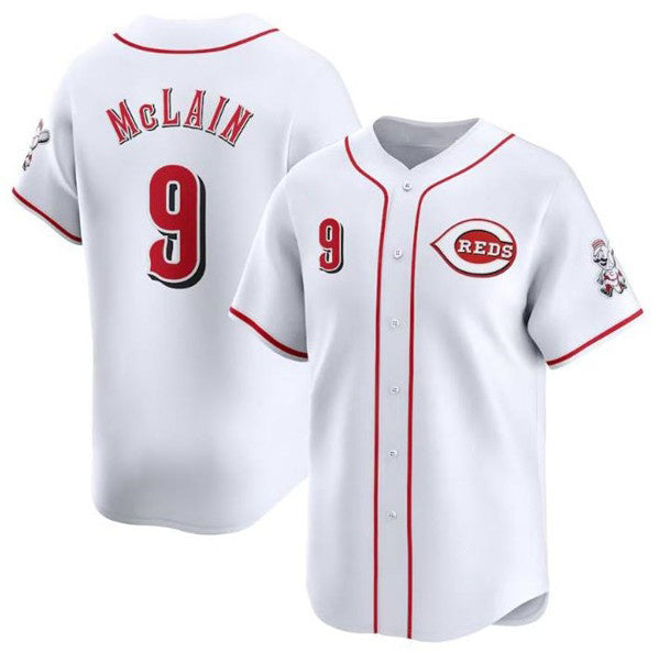 marshops  Cincinnati Reds #9 Matt McLain White  Home Limited Stitched Jersey