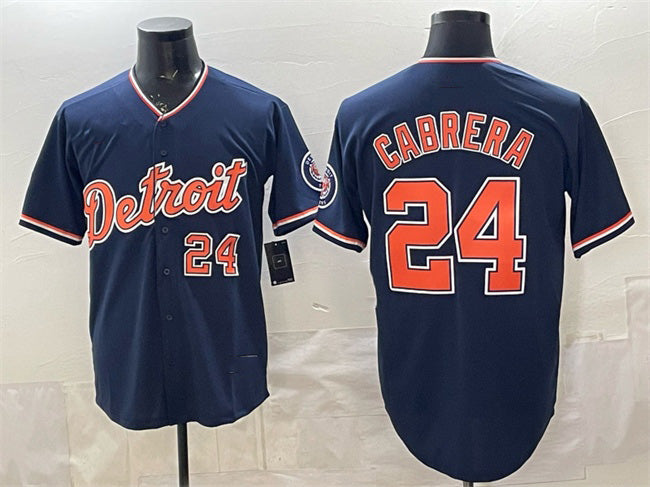 marshops Detroit Tigers #24 Miguel Cabrera Navy  2026 Alternate Vapor Premier Limited Stitched Jersey