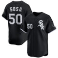 marshops  Chicago White Sox #50 Lenyn Sosa Black  2025 Alternate Limited Stitched Jersey