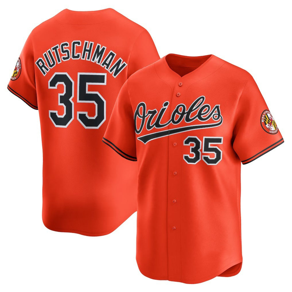 marshops Baltimore Orioles #35 Adley Rutschman Orange  2nd Alternate Limited Player Jersey