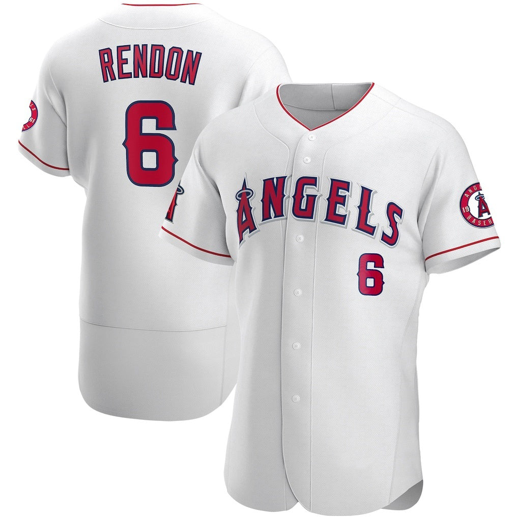 marshops Los Angeles Angels #6 Anthony Rendon White  Authentic Player Jersey