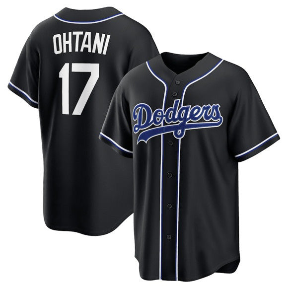 marshops Los Angeles Dodgers #17 Shohei Ohtani 2026 Black  Out Stitched Jersey