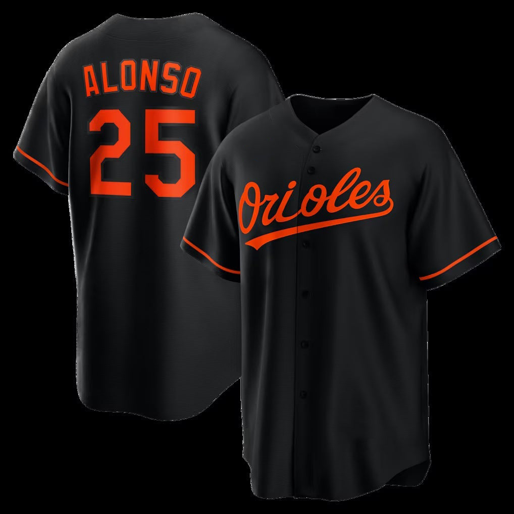 marshops Baltimore Orioles #25 Pete Alonso Black  Alternate Replica Jersey
