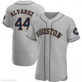 marshops Houston Astros #44 Yordan Alvarez Authentic Gray  Road Jerseys