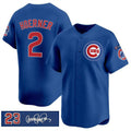 marshops Chicago Cubs #2 Nico Hoerner Royal  'Ryne Sandberg Tribute' Vapor Limited V3 Stitched Jersey