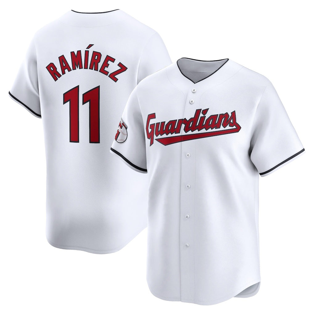 marshops Cleveland Guardians #11 Jose Ramirez White  Home Limited Player Jersey