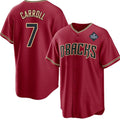 marshops Arizona Diamondbacks #7 Corbin Carroll Red  2023 World Series Cool Base Stitched Jersey