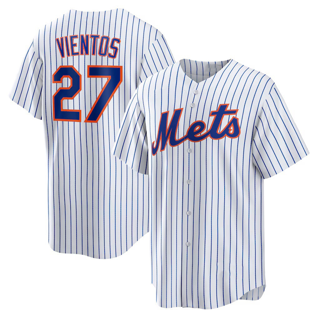 marshops New York Mets #27 Mark Vientos White  Home Replica Jersey