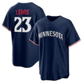 marshops Minnesota Twins #23 Royce Lewis Navy  Alternate 2 Replica Jersey