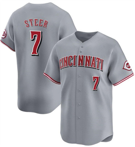 marshops  Cincinnati Reds #7 Spencer Steer Red  Cool Base Stitched Jersey