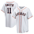 marshops Houston Astros #11 Cam Smith White  Home Replica Jersey