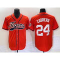 marshops Detroit Tigers #24 Miguel Cabrera Orange  Cool Base Stitched Jersey