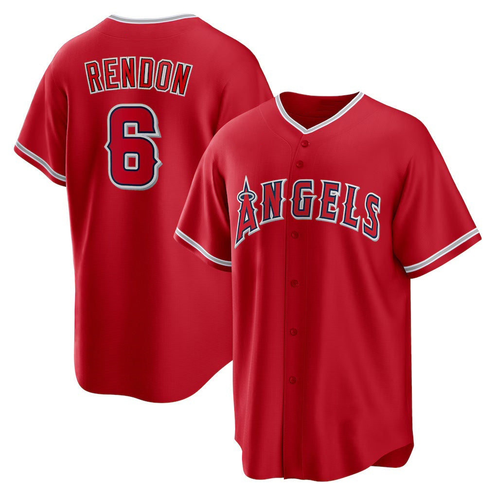marshops Los Angeles Angels #6 Anthony Rendon Red  Alternate Replica Player Name Jersey