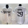 marshops Detroit Tigers #29 Tarik Skubal White  'Motor Gothic Edition' Vapor Premier Limited Stitched Jersey