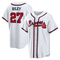 marshops Atlanta Braves #27 Austin Riley White  Home Replica Player Jersey
