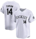 marshops Colorado Rockies #14 Ezequiel Tovar White White  Home Limited Stitched Jersey