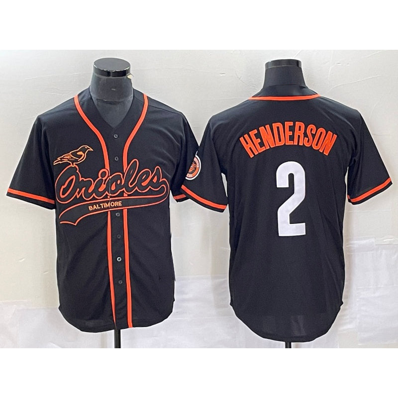 marshops Baltimore Orioles #2 Gunnar Henderson Black  Cool Base Stitched Jersey