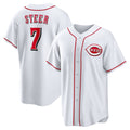 marshops  Cincinnati Reds #7 Spencer Steer White  Home Replica Jersey