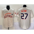 marshops Houston Astros #27 Jose Altuve Cream  Throwback Cooperstown Collection Limited Stitched Jersey