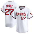 marshops Los Angeles Angels #27 Mike Trout White  Alternate Limited Jersey