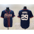 marshops Detroit Tigers #29 Tarik Skubal Navy  With Patch Cool Base Stitched Jersey