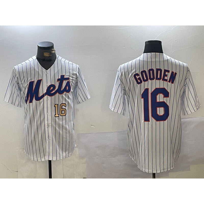 marshops New York Mets #16 Dwight Gooden White  Cool Base Stitched Jerseys