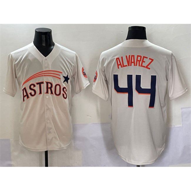 marshops Houston Astros #44 Yordan Alvarez Cream  Throwback Cooperstown Collection Limited Stitched Jersey