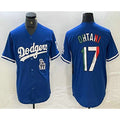 marshops Los Angeles Dodgers #17 Shohei Ohtani Mexico Blue  Cool Base Stitched Jersey 2