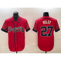 marshops Atlanta Braves #27 Austin Riley Red  City Connect Cool Base Stitched Jersey