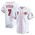 marshops  Cincinnati Reds #7 Spencer Steer White  Home Limited Player Jersey