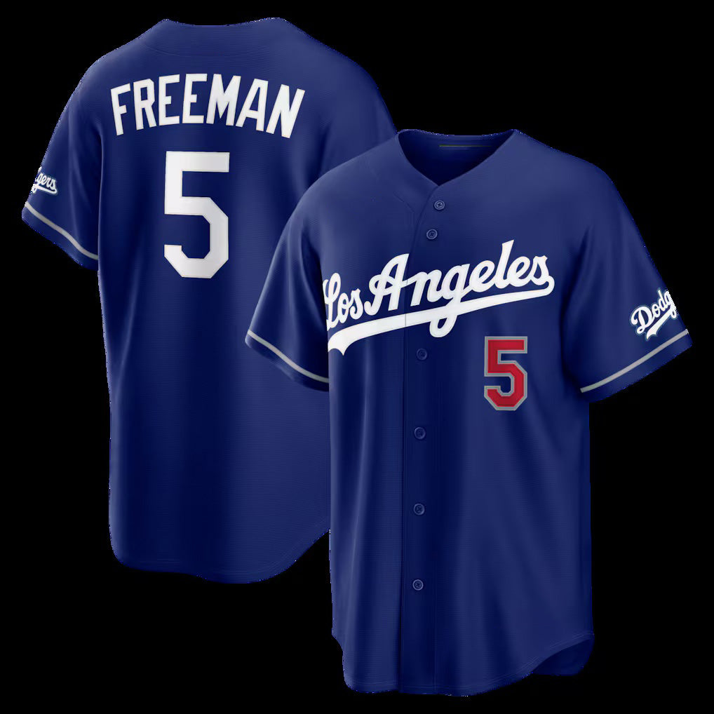 marshops Los Angeles Dodgers #5 Freddie Freeman Royal  Alternate Stadium Jersey