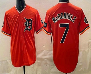 marshops Detroit Tigers #7 Kevin McGonigle Orange  Limited Jersey