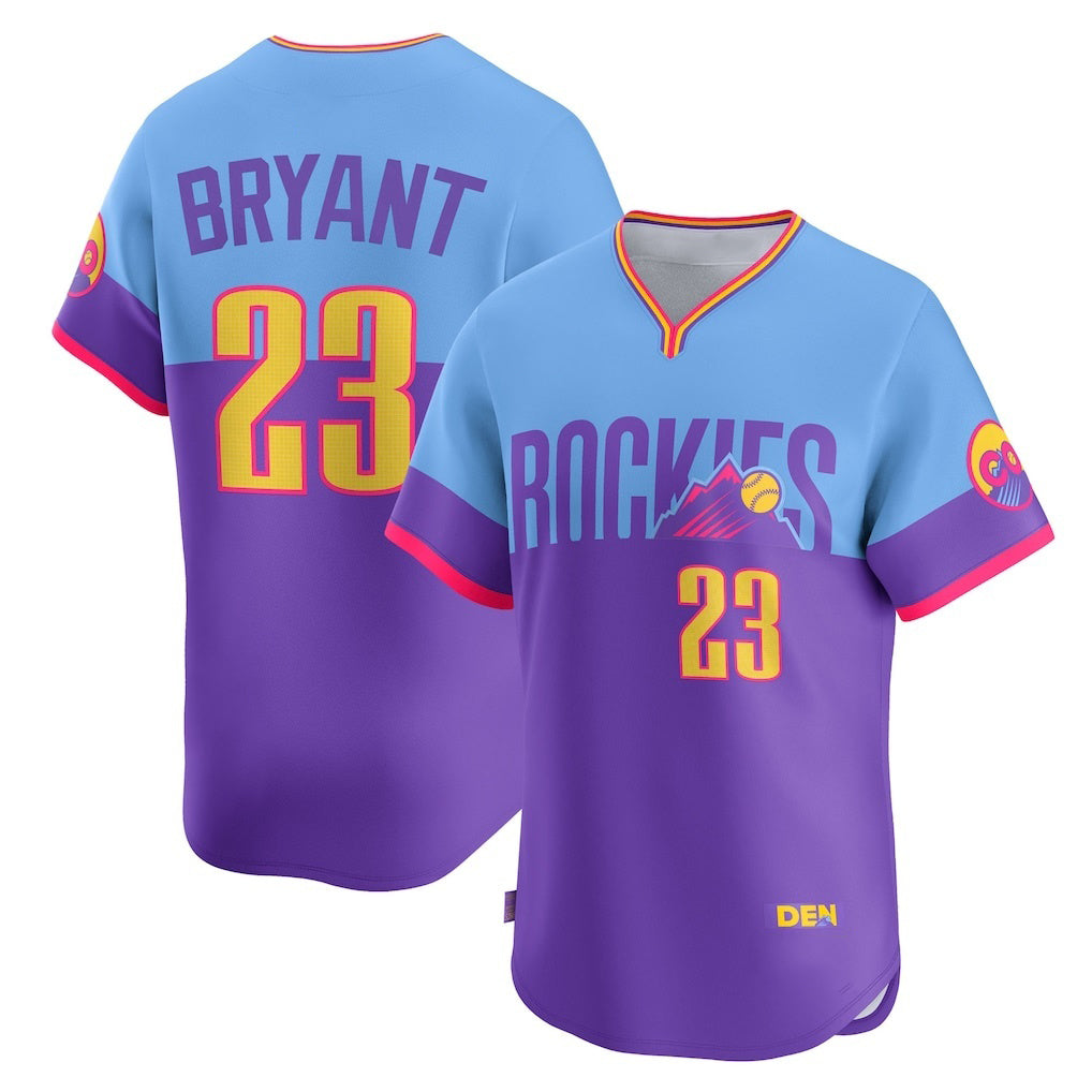marshops Colorado Rockies #23 Kris Bryant Purple-Light Blue  2025 City Connect Limited Player Jersey