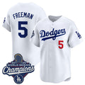 marshops Los Angeles Dodgers #5 Freddie Freeman White  2025 Champions Stitched Jersey