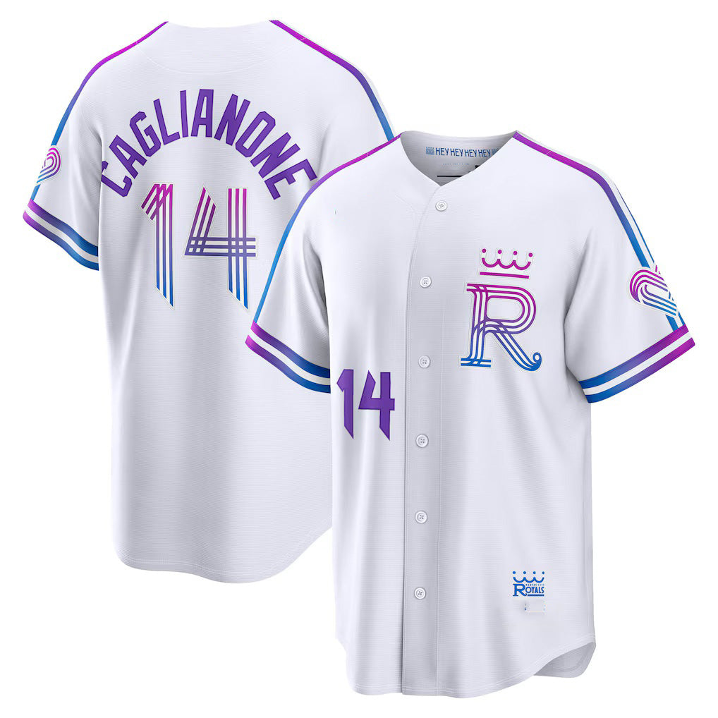 marshops Kansas City Royals #14 Jac Caglianone White  2026 City Connect Stadium Jersey